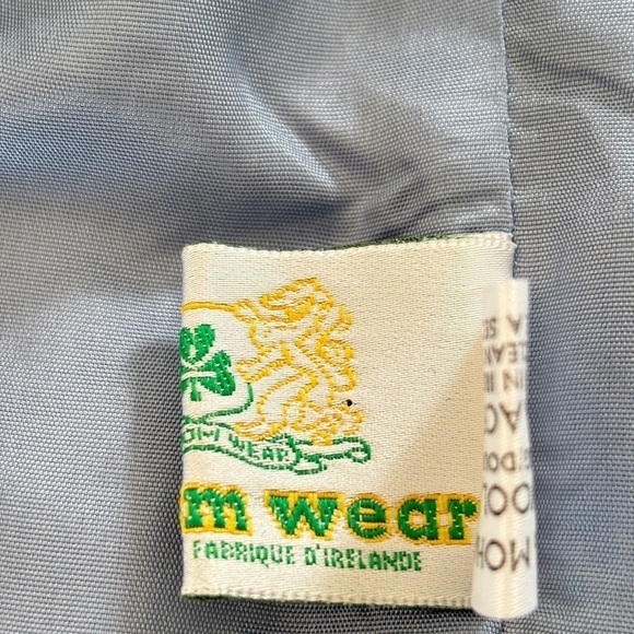 VTG Freedom Wear Irish Mohair Wool Coat Jacket Sz Medium Plaid Purple Periwinkle - Picture 15 of 16